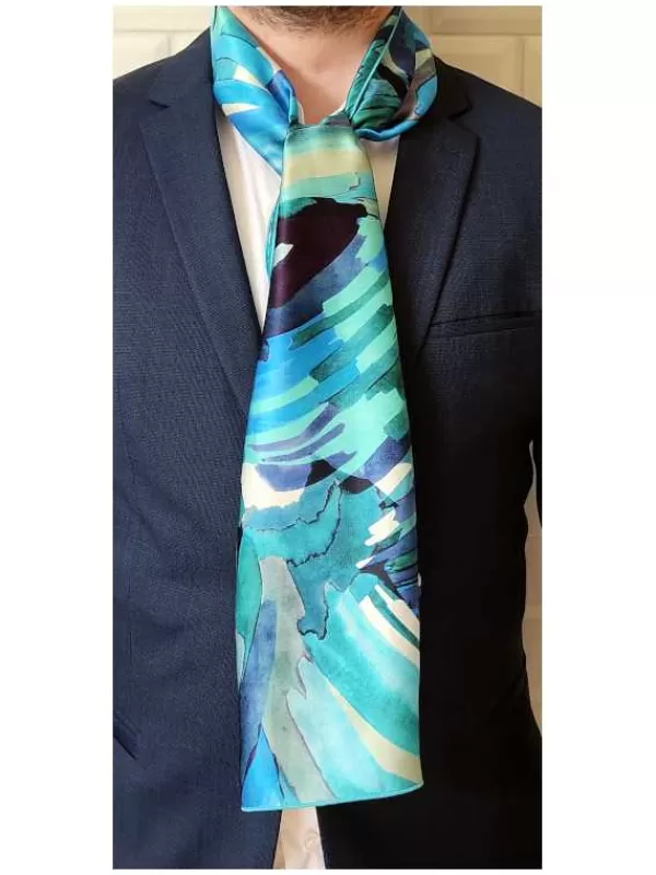 Hot Mon Foulard en Soie Foulard écharpe en soie homme CBF EH2403